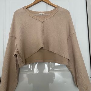 Cropped Cream Sweater